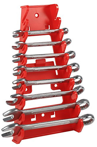 Supporto titolare per chiave inglese Organizzatore Portautensili per rack a 9 pezzi Strumento per l'immagazzinamento di utensili a mano da appendere alla parete o a una piastra perforata