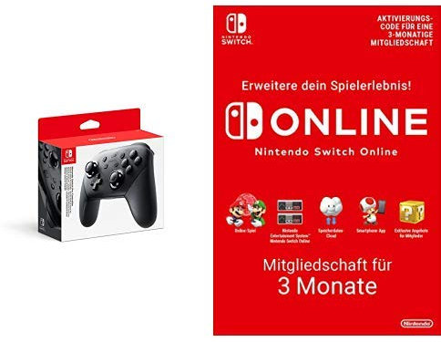 Nintendo Switch Pro Controller + Switch Online 3 Monate [Download Code]