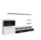Wohnwand Livers mit Bio Kamin Schrankwand Anbauwand Schwarz + Weiß Wohnzimmer Modern Laminatplatte 16 mm MDF Matt Hochglanz Kaminschrank TV-Schrank Brandneu 21