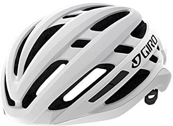 Giro Agilis – road bike helmet – MIPS – adjustable fit – good ventilation – In-Mold – EPS shell – for all roads – Matte White, size: S