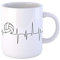 iMage Tazza Il Mio Cuore Batte Per La Pallavolo Heart Beat Passion Volleyball-Sport