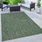 Paco Home Outdoor Teppich Flachgewebe Sisaloptik Modern Einfarbig meliert wetterfest & pflegeleicht Küchenteppich Ideal für Terrasse Balkon Garten, Grösse:300x400 cm, Farbe:Grün
