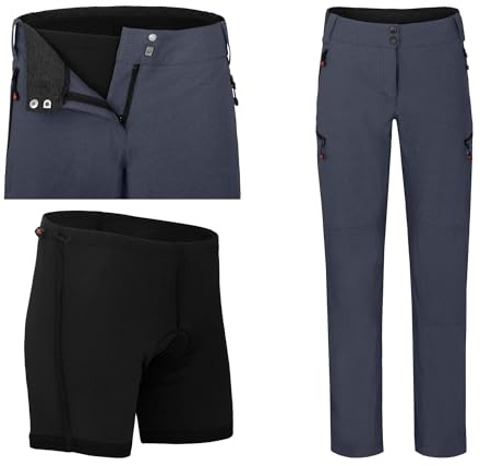 Bergson Vina | Damen Radhose (mit gepolsterter Innenhose), robust, elastisch, Ombre Blue [922], 84 - Damen