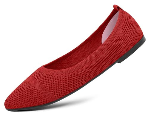 Giesswein Eco Ballerinas Pointy - Spitze Damen Ballerina aus recyceltem PET | Vegane Ballet Flats aus 3D-Strick – schlanker Schnitt in Weite F – eleganter Sommerschuh für Büro, City und lange Abende