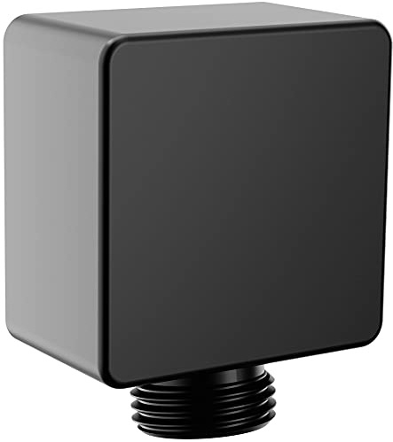 Moen A721BL Cia ModernSquare Drop Ell Handheld Shower Wall Connector, Matte Black