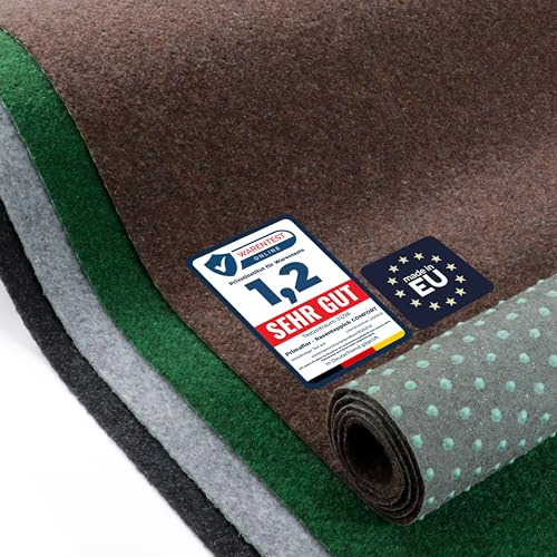 Primaflor Rasenteppich | Braun, 2,00m x 30,00m | Comfort | UV-stabil & schnelltrocknend | Mit Noppen | Kunstrasen-Teppich für Balkon, Terrasse & Poolbereich | Outdoor Bodenbelag | Balkonteppich