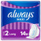 Always Maxi Binden Damen Gr. 2, Long (14 Damenbinden mit Flügeln) weich und super saugfähig, geruchsneutralisierend und Auslaufschutz
