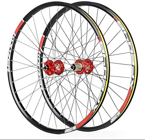 Generic Mountain MTB Fahrrad Laufradsatz Fahrrad Laufradsatz für 26 27,5 29 Zoll MTB Felge Scheibenbremse Schnellspanner Mountainbike Laufräder 24H 8 9 10 11