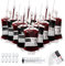 10 Vasos para Beber de Halloween, Bolsa de Sangre con 10 Clips Pegatinas de Tipo de Sangre y llenado rápido de jeringa, Vaso para Bebidas, llenado para Halloween, Accesorio de Fiesta Zombi (350 ml)