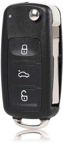 Betterher Coque de clé de Voiture 3-Bouton Compatible avec Volkswagen Polo VW Passat Skoda Seat