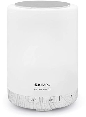 Aroma Diffuser, 300ML Leiser Ultraschall Luftbefeuchter DuftöL Diffuser, Wasserlose Abschaltautomatik, mit 7 Farben LED, BPA-Free Aromatherapie Düfte Humidifier für Raum,Büro,Yoga,Spa,usw