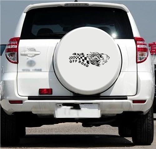 DualColorStampe Aufkleber kompatibel mit Toyota Rav4 Rav-4 Auto Reserverad Abdeckung Aufkleber Auto Dekoration Aufkleber Zubehör Schachbrett 4 x 4 Off Road Code 0348 (matt)