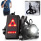 mizikuu Luz para Correr Running, Luz de pecho USB Impermeable luz de cinturón Ajustable lámparas LED de pecho Seguridad camping, senderismo, correr,correr y aventuras al aire