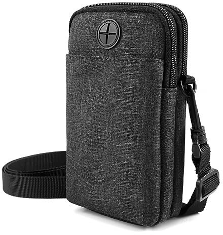 Custodia per Telefono,Porta per Cellulare in Oxford da Cintura con Tracolla per Uomo Donna Campeggio Escursionismo Viaggio