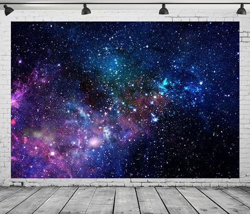 CORFOTO 7x5ft Stoff Sternenhimmel Weltraum Hintergrund Fotografie Universum Milchstraße Sterne Hintergrund Galaxie Nebel Dekorationen Geburtstag Party Hintergrund