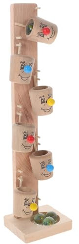 ibasenice 1 Satz Flippertisch Kinderspielzeug Spielset für Kinder Spieltisch aus Holz Spielzeuge Spielset aus Holz Glaskugel-Spielzeug frühpädagogisches Angebot Clown Murmeln Spielzeugtisch
