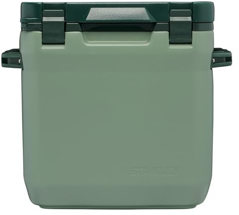 Stanley Adventure Outdoor Cooler 30 qt | Heavy Duty Outdoor Camping Cooler with Easy Carry Side Handles | 4 Days Cooling Ice Chest for 40 Cans | Flat Top Doubles as Seat | BPA-Free | Stanley Green