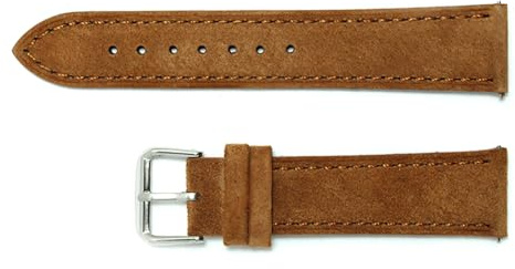 AIMVALUE Uhrenarmband aus Wildleder, hellbraun, 18 mm, 19 mm, 20 mm, 22 mm, 24 mm, für Herren, Damen, Wildleder, Schnellverschluss, 22 mm, Wildleder