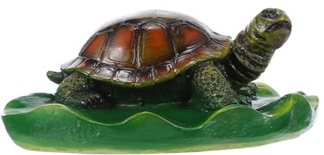 Sosoport 1 Pc décoration de Piscine Figurine de Grenouille Sculptures en Verre Figurine Tortue Decoration Interieur Ornement décor végétal Tortue de Simulation Fontaine Tortue Flottante lis