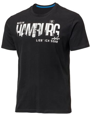 Hamburger SV HSV T-Shirt Mein Hamburg-Abschlach! Schwarz Fanartikel + FanEmotion Flaschenöffner