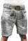 Lederhose Herren Oktoberfest Lederhose, traditionelle Wildbock Lederhose,Kurze Bayrische Trachtenhose mit Trachten Gürtel Gr 46-58 (DE/NL/SE/PL, Numerisch, 50, Regular, Kurz, Standard, Grau)