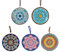 5pcs ceramic trivets, hot dish mat, hot pot holder, pot holder, Heating pads for decorating tabletops and countertops, can be hung, kitchen Decor