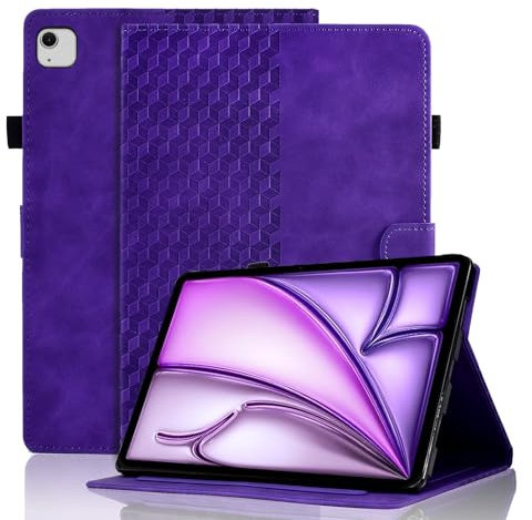 Vkooer Funda para iPad Air de 13 pulgadas (2024) M2 de piel sintética de alta calidad con soporte de visualización multiángulo y función de encendido automático y ranuras para tarjetas, funda