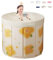 Faltbare Badewanne für Erwachsene Mobile SPA Badewanne mit 2 Ablauflöchern Freistehende Badewanne mit Bezug, Wassergefülltem Kissen, Heizstab(Yellow,80 * 65cm)