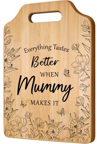 Gleevara Mummy Gifts, Bamboo Cutting Board Kitchen, Gifts for Mummy from Grandchildren on Her Birthday Christmas Mothers Day