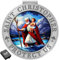 Anwlki Heiliger Christophorus-Medaille für Auto, buntes 3D-Relief, St. Christophorus, Visier-Clip, Segen, Fahrsicherheit, religiöses Geschenk für Eltern, Familie, Freunde, Fahrer, Mehrfarbig, M