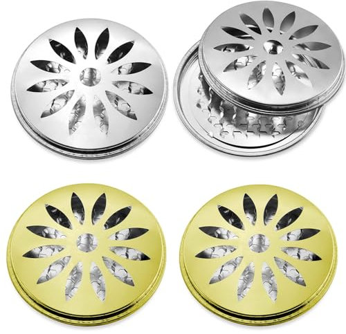 4 Pièces Support Spirale Anti Moustique,Bobine de Moustique,Porte Encens Spirale Portatif,Anti-Moustique pour Maison Camping Exterieur (Argent + Or)