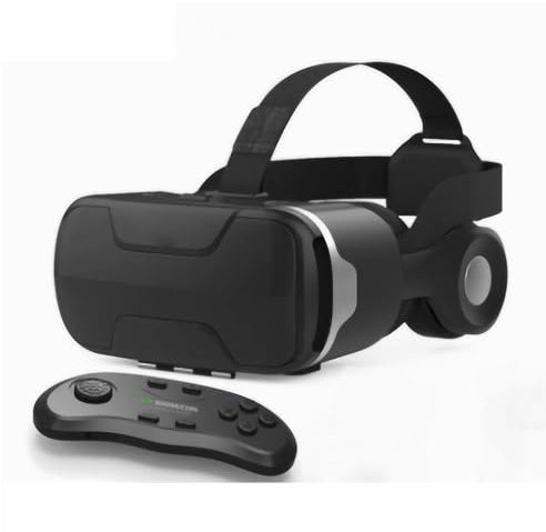 PPLDABNK Casque de réalité virtuelle (VR) avec Manette de Jeu, Casque de Jeu VR, téléphone Portable : Entre 4,7 et 6,53 Pouces, réglage de la Distance interpupillaire : 60-67 mm,Black