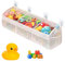 Jortmrd Bolsa Juguetes Bañera Organizador Juguetes Baño 3 Rejillas Red de Juguetes para Colgar de Ducha con 4 Ganchos Autoadhesivos para Niños, Adultos, Juguete para Bathtime, 44 * 19 * 15cm
