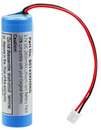3,7 V 2600 mAh Lithium-Ionen-Akku Wiederaufladbar mit XH2.54 2-Pin-Stecker – Ideal für DIY-Elektronik, Spielzeug, Beleuchtung und Bluetooth-Geräte (9,62 Wh)