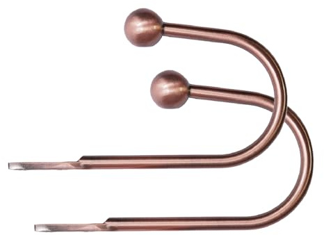 Lister Cartwright Curtain Hold Backs 2 x Metal Curtain Holdback Decorative Drapery All Fixing Included (Antique Copper, Ball)