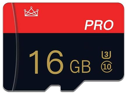 Cartes Micro SD 16 Go Classe 10 Haute Vitesse avec Adaptateur SD pour Tablette/Smartphone/Appareil Photo/autoradio/Console