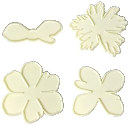 PME 103FF047 Jem Anemonenausstecher, Sortiment, Kunststoff, Ivory, 17 x 2 x 22 cm, 4-teilig