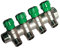 Dianhydro Collettore di distribuzionere con rubinetti d'arresto 4 derivazioni Impex 3/4 x1/2, Multicolore, Standard