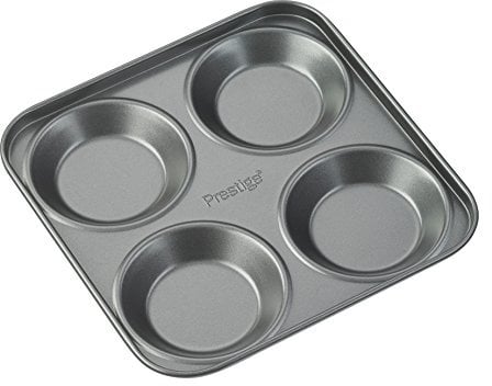 Prestige 0.8mm Bakeware Yorkshire Pudding Tin, 4 Cup
