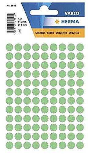 Herma Green 540 Multi-Use Labels Diameter 8 mm Pack of 3 Cases