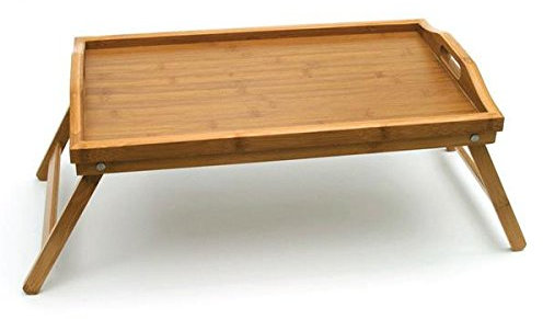 Lipper International Plateau de lit Bambou avec pieds pliables