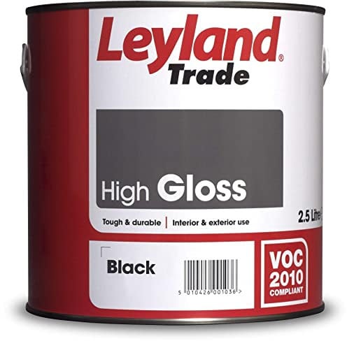 Leyland Trade High Gloss Paint - Black 2.5L