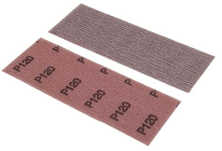 NTools SWS - Bande abrasive en maille, 70 x 200 mm, grain P120 | Bandes abrasives pour ponceuse | Patin rectangulaire pour ponceuse avec aspiration et cale à poncer