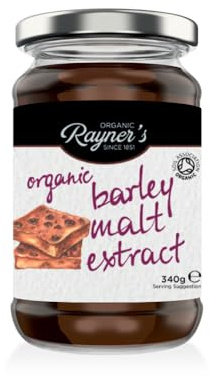 Rayner's Organic Malt Extract, 6 x 340 g – Organic Natural Sweetener, Vegan & Vegetarian Friendly