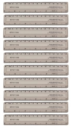 Q-Connect Acrylic Shatter Resistant Ruler 15cm Clear (Pack of 10)