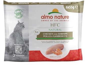 almo nature HFC Natural Megapack Katzenfutter nass HFC Natural - Huhn und Garnelen 6 x 55g, 6er Pack (6 x 55g)