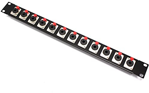 BeMatik - Panneau de brassage rack19 12 ports jack6.3mm-female 1U