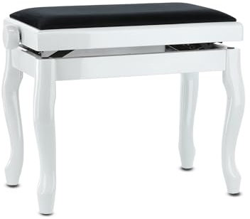 GEWA Pianobank Deluxe Classic weiß hochglanz