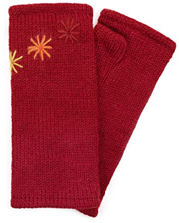 McRon Damen Gestrickte Pulswärmer Floris Rot 78