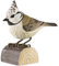 WILDLIFEGARDEN Wildlife Garden WG428 DecoBird Haubenmeise - Handgeschnitzter Dekorative Vogel aus Holz - Kleine Europäische Vögel